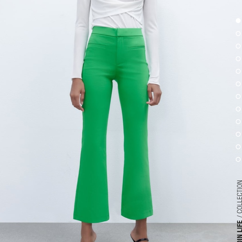 Zara Green Flare Pants